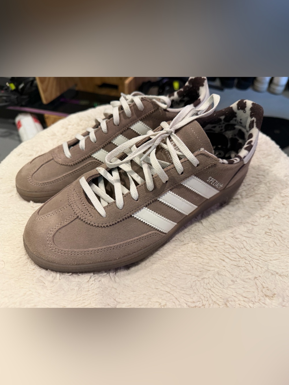Adidas Women’s Samba-style Suede Sneakers in Taupe